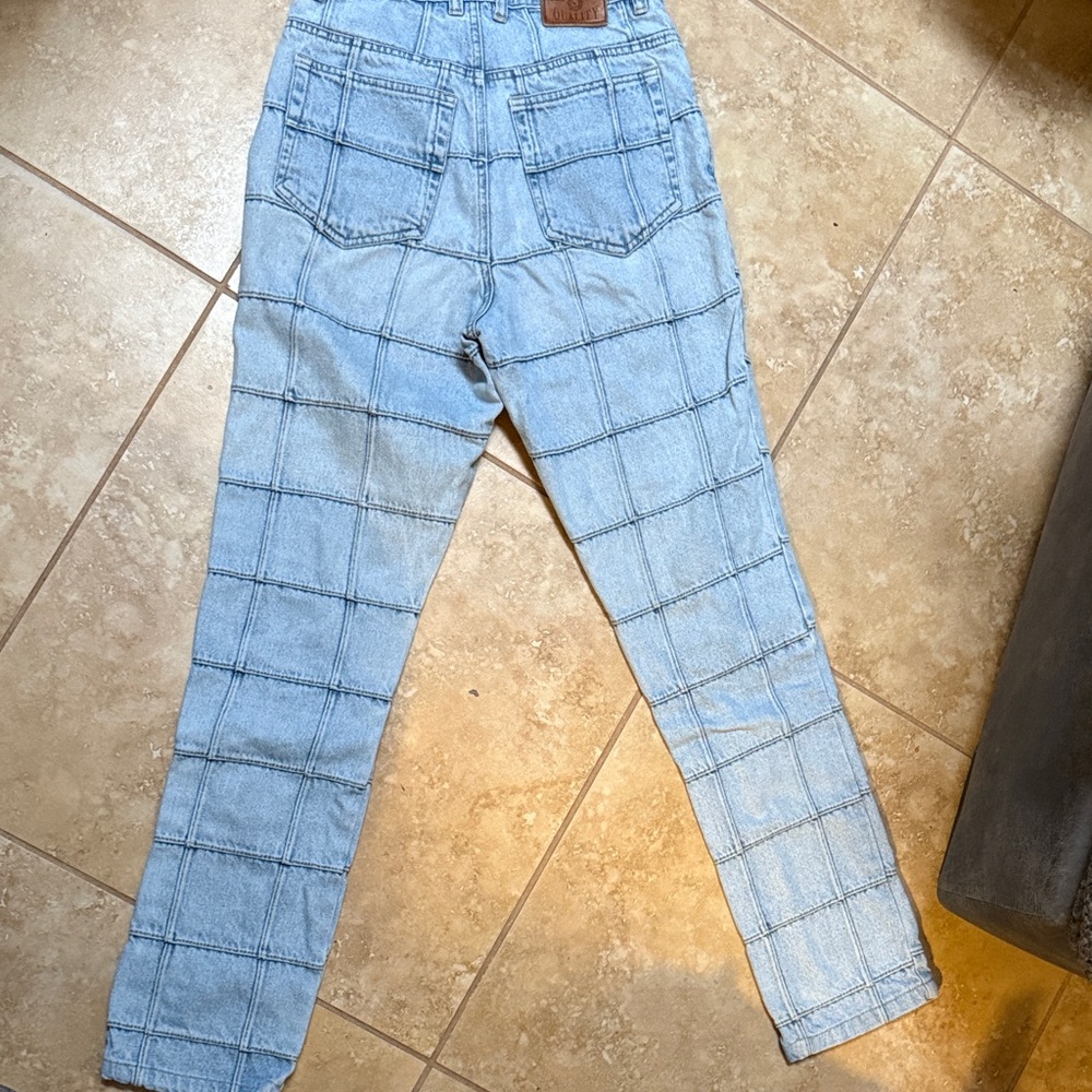 Vintage Liz Wear Grid Style Patchwork Jeans